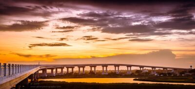 "Surf City Bridge",   Canon 5D Mk3, 70-200mm f/2.8L Mk2, Singh-Ray Galen Rowell 3-Stop Soft ND Grad