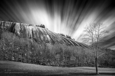 "Stone Mountain Expression",   Canon 5DS R, 16-35mm f/2.8L Mk2, Singh-Ray Color Combo Polarizer, Galen Rowell 3-stop soft ND Grad, Mor-Slo 10-stop ND, 200 seconds, Converted to B&W in Lightroom