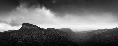 "Linville's Lament",  Canon 5DS R, 70-200mm f/2.8L Mk2, 7 image pano, Converted to B&W in Lightroom